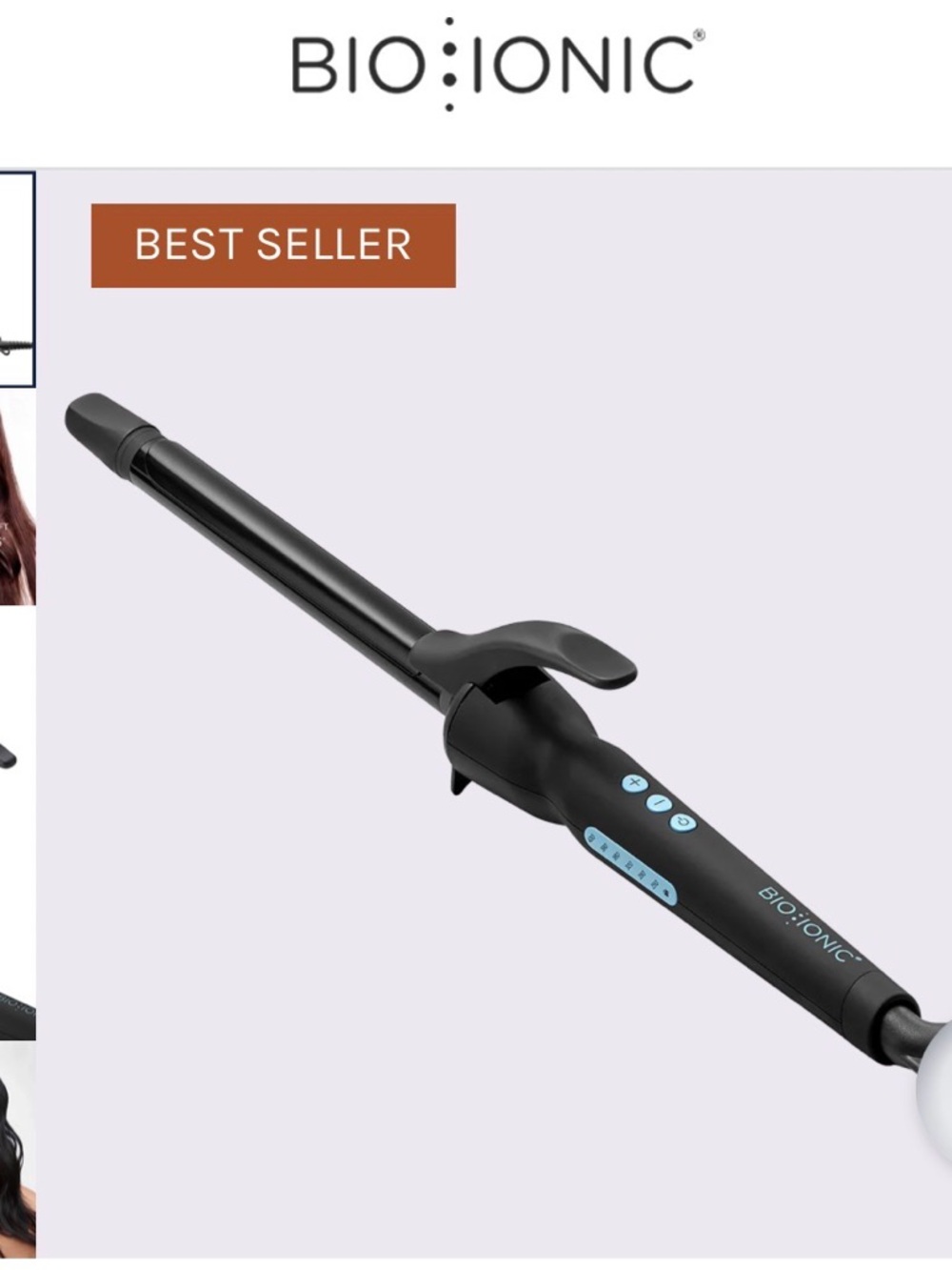 Bio Ionic Black Curling Wand - .75’